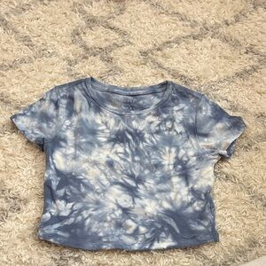 Aeropostale Blue Tie-Dye Crop Top